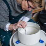 Juliet Macleod in her studio 2018